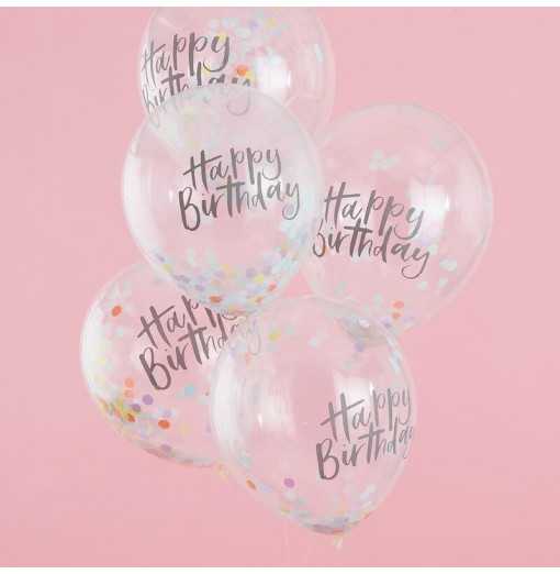 Pastel Party -Confetti Balloons - Happy