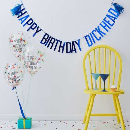 ”Happy Birthday Dickhead”, dekorationsset - 1139