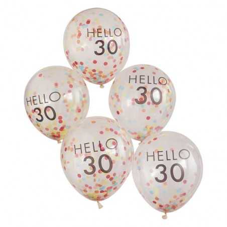 Konfettiballonger – ”Hello 30” - 1203