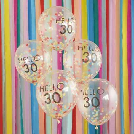 Konfettiballonger – ”Hello 30” - 1204