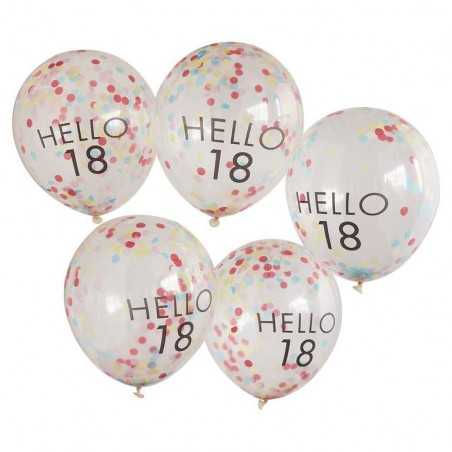 Konfettiballonger – ”Hello 18” - 1207