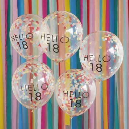 Konfettiballonger – ”Hello 18” - 1208