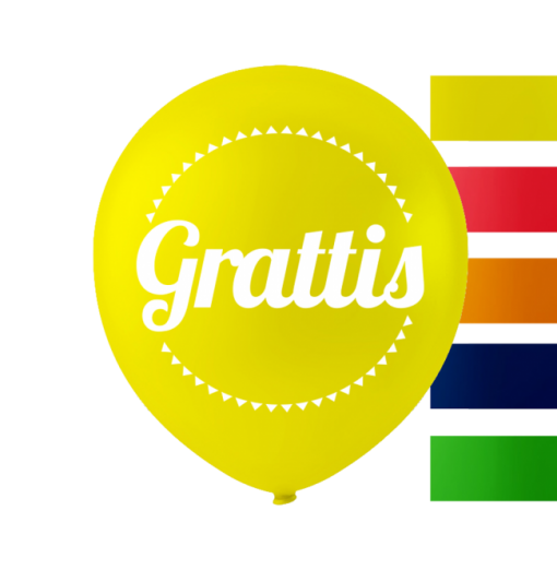 "Grattis" ballonger 10 '' 10 st