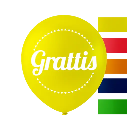 "Grattis" ballonger 10 '' 10 st