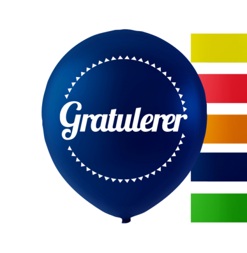"Grattis" ballonger 10 '' 10 st