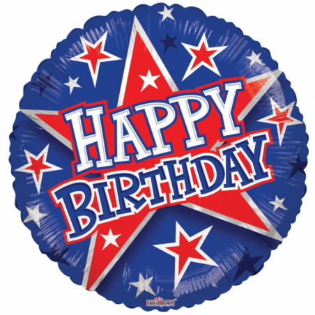 ”Happy Birthday” – Blå/röd - 700