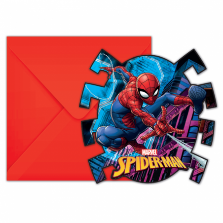 Inbjudningskort med Spiderman - 763