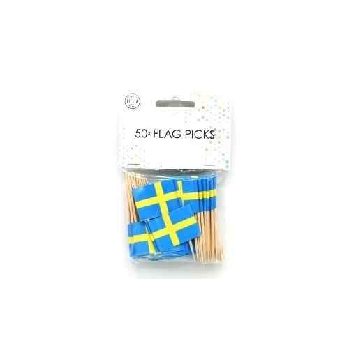 50 små flag Sverige