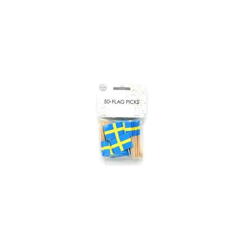 50 små flag Sverige
